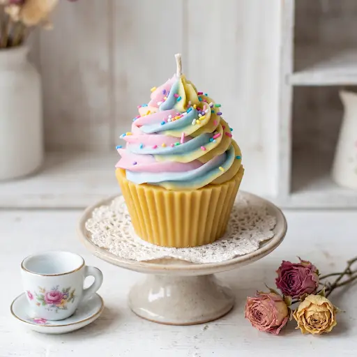 Vela tipo cupcake